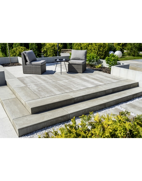 Zdjęcie: Płyty ogrodowe Novator Solo gr. 5 cm (100x100) - kalcyt kremowo-beżowy Renox (melanż) BRUK-BET