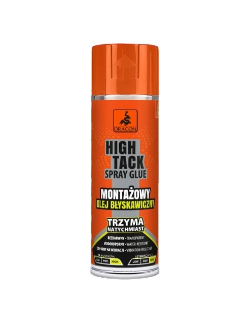 Zdjęcie: Klej montażowy kontaktowy High Tack Spray Glue 400 ml DRAGON