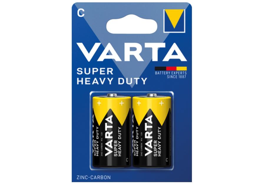 Zdjęcie: Bateria cynkowo-węglowa Super Heavy Duty R14/C 2 sztuki VARTA