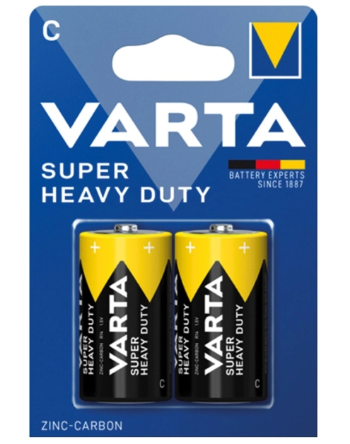 Zdjęcie: Bateria cynkowo-węglowa Super Heavy Duty R14/C 2 sztuki VARTA