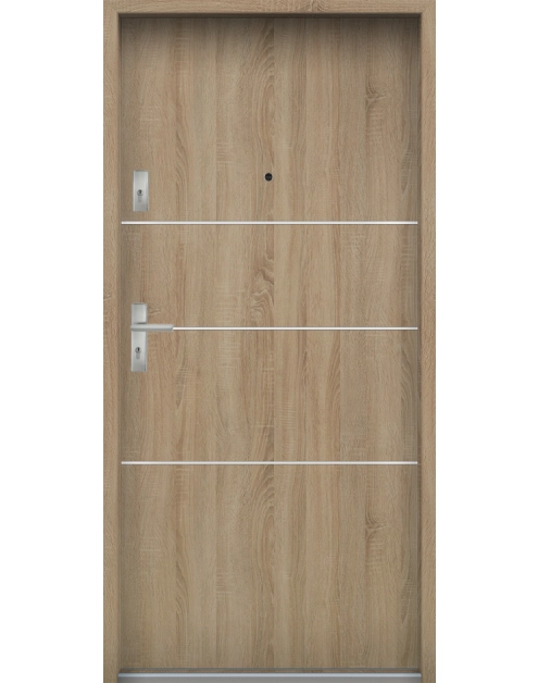 Zdjęcie: Drzwi wejściowe do mieszkań Bastion A-66 Sonoma 90 cm prawe ODO KR CENTER