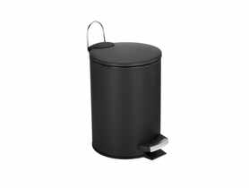 Kosz łazienkowy Kevin 3 L czarny ALSEA