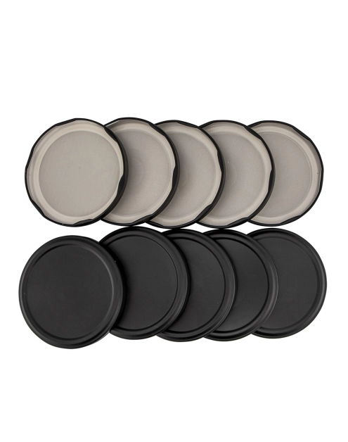 Zdjęcie: Komplet 10 zakrętek czarnych matowych fi 82 6-zaczepowych SEZON