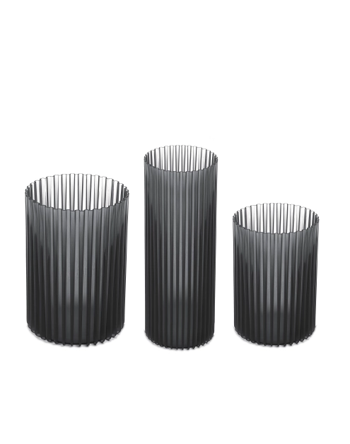 Zdjęcie: Zestaw wazonów Nemo, 3 sztuki, dymiony LAMELA