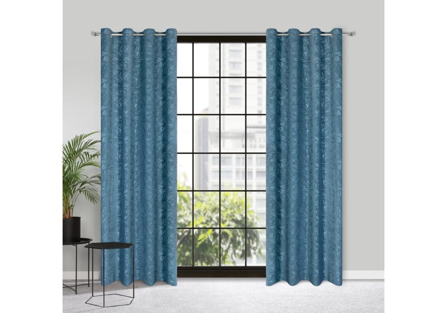 Zdjęcie: Zasłona gotowa Octavia 140 x 250 cm niebieski EUROFIRANY