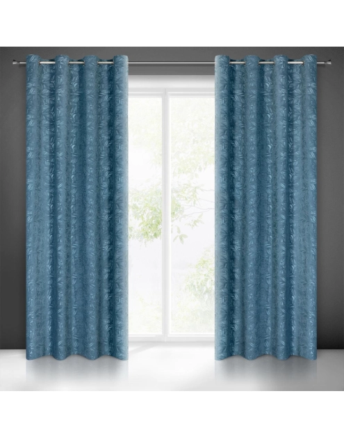 Zdjęcie: Zasłona gotowa Octavia 140 x 250 cm niebieski EUROFIRANY