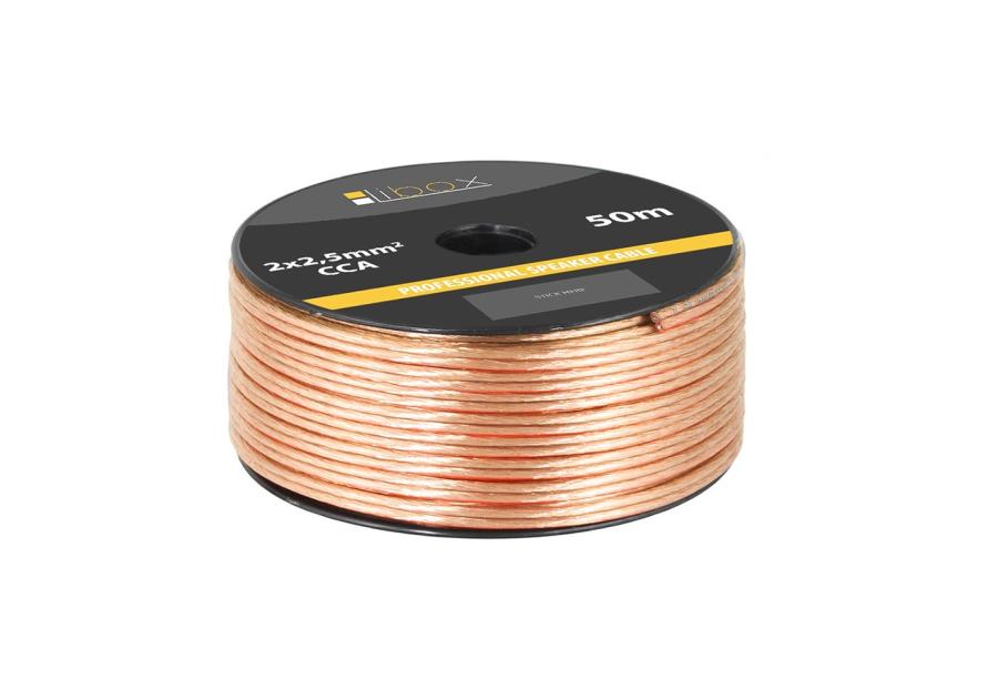 Zdjęcie: Kabel głośnikowy CCA 2x2,5mm LB0009-50, 50 m LIBOX