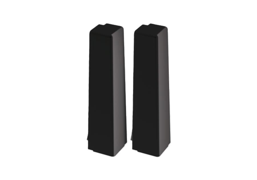 Zdjęcie: Zakończenia do listwy przypodłogowej Masterline narożnik zew. 2 szt. Czarny RAL 9005 Mat CEZAR