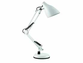 Lampa biurkowa Dian 60 W stalowa biała ORNO