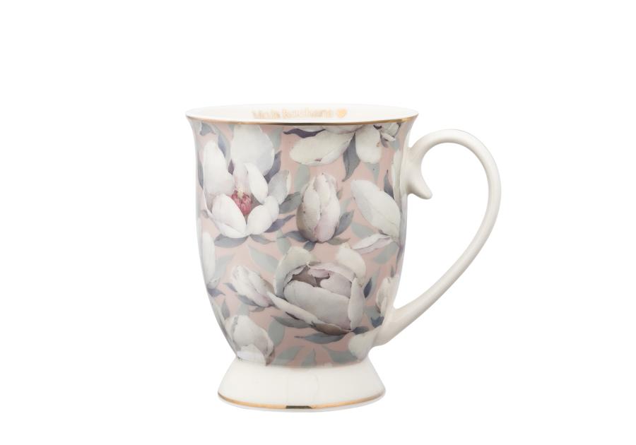 Zdjęcie: Kubek Magnolia różowa na stopce 320 ml dekoracja Moja kochana ALTOM DESIGN