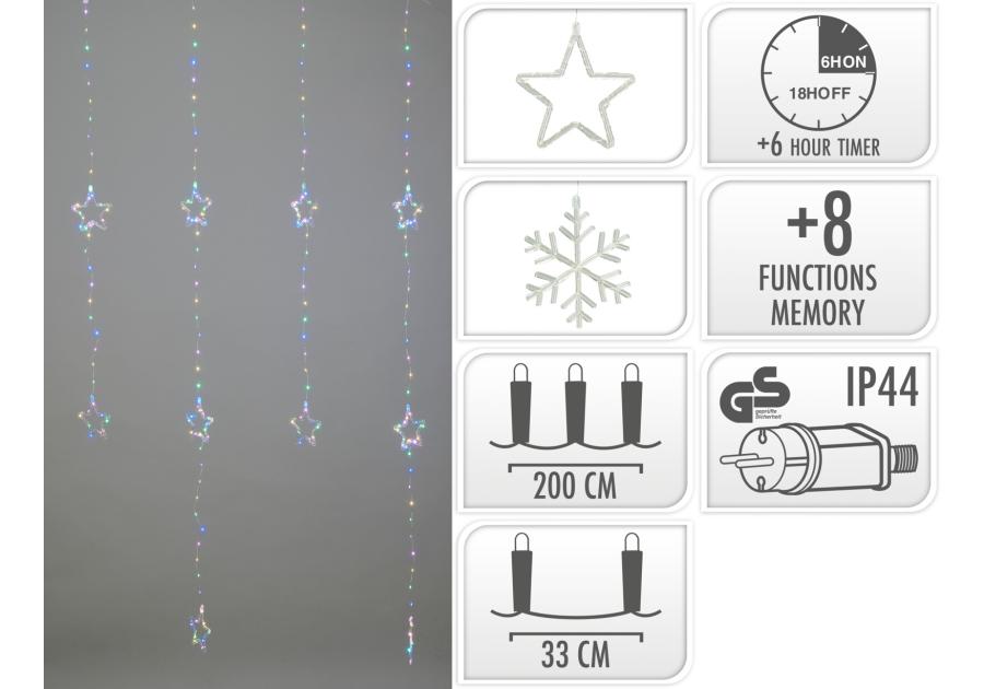 Zdjęcie: Kurtyna multikolor LED zewnętrzna 2x2 m KOOPMAN