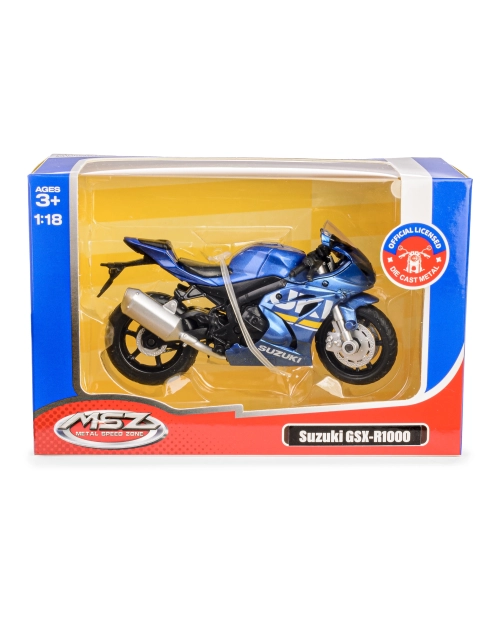 Zdjęcie: Model metalowy 1:18 Suzuki Gsx-R1000 67703 niebieski MSZ