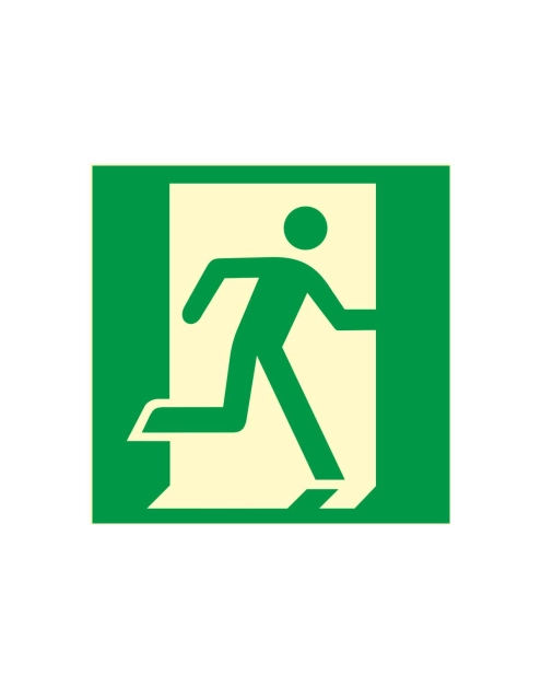 Zdjęcie: Oznaczenie "Drzwi ewakuacyjne w prawo" 15x15 cm METRO