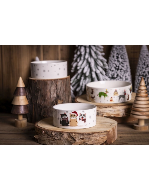 Zdjęcie: Miska dla kota 12x5 cm 330 ml dekoracja xmas cats A ALTOM DESIGN