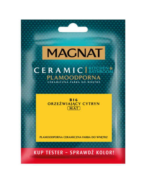 Zdjęcie: Tester farba ceramiczna Kitchen&Bathroom orzeźwiający cytrynowy 30 ml MAGNAT