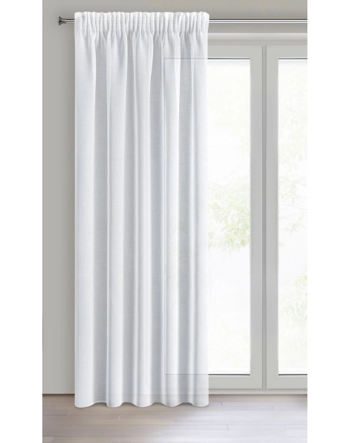 Zdjęcie: Firana gotowa LANA na taśmie 140 x 270 cm biały (373173) EUROFIRANY