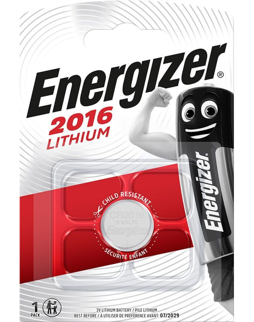 Zdjęcie: Bateria litowa płaska CR2016 ENERGIZER