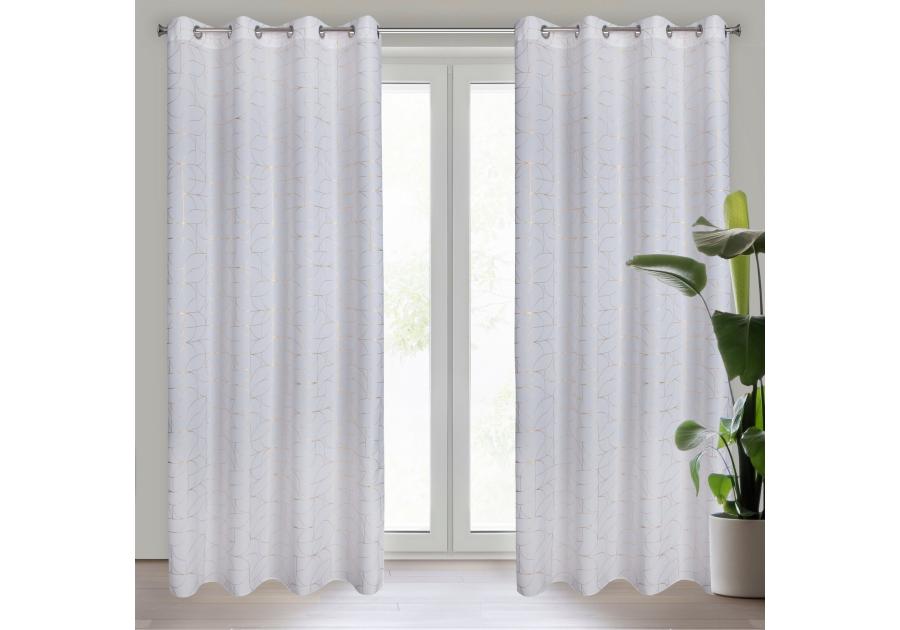 Zdjęcie: Zasłona gotowa Evi 140 x 250 cm biały EUROFIRANY