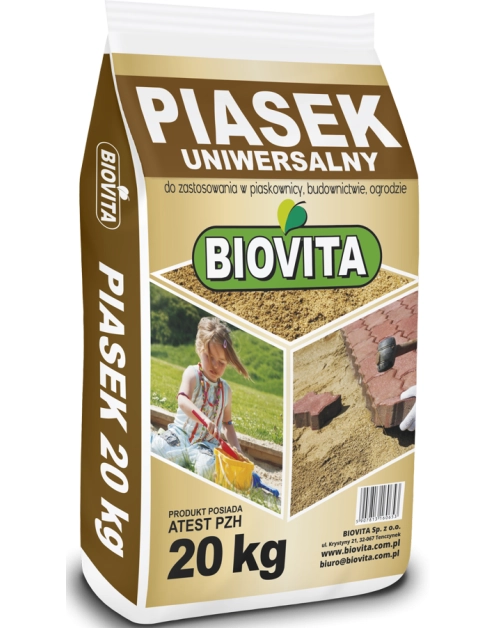Zdjęcie: Piasek uniwersalny z atestem PZH 20 kg BIOVITA