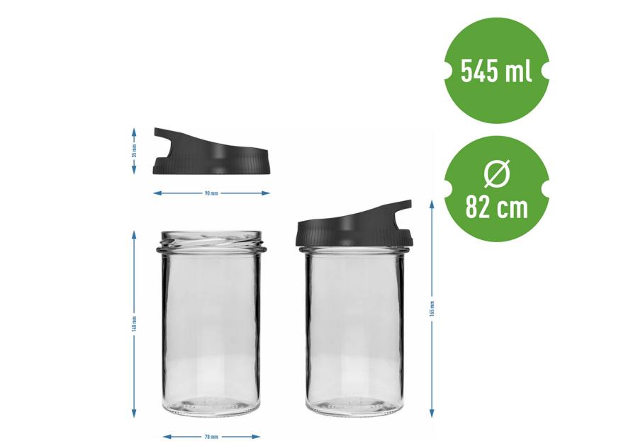 Zdjęcie: Pojemnik do przechowywania 545 ml z zakrętką 132540 BROWIN