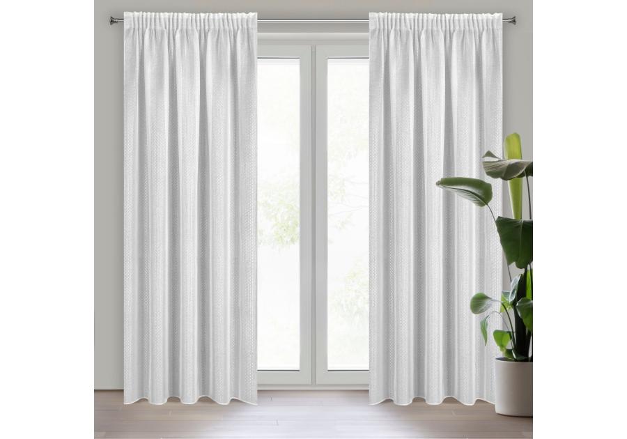 Zdjęcie: Firana gotowa Loara na taśmie 140x270 cm biały EUROFIRANY