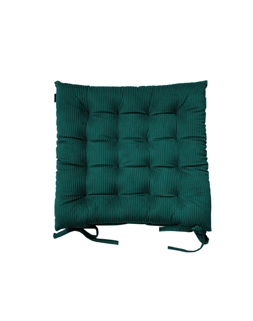 Zdjęcie: Poduszka na krzesło welwetowa sztruks casual chic zieleń 43x43 cm CHIC HOME