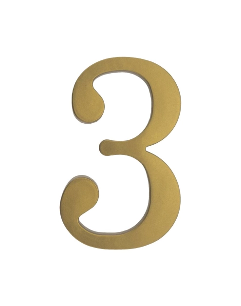 Zdjęcie: Cyfra 3 plastikowa, złota, 180 mm METRO