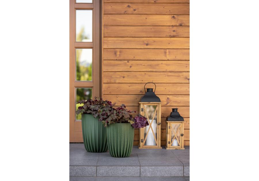 Zdjęcie: Doniczka Mira Eco wood 390 mm zielony leśny LAMELA