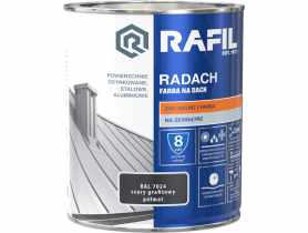 Farba na dach Radach szary grafitowy RAL7024 0,75L RAFIL
