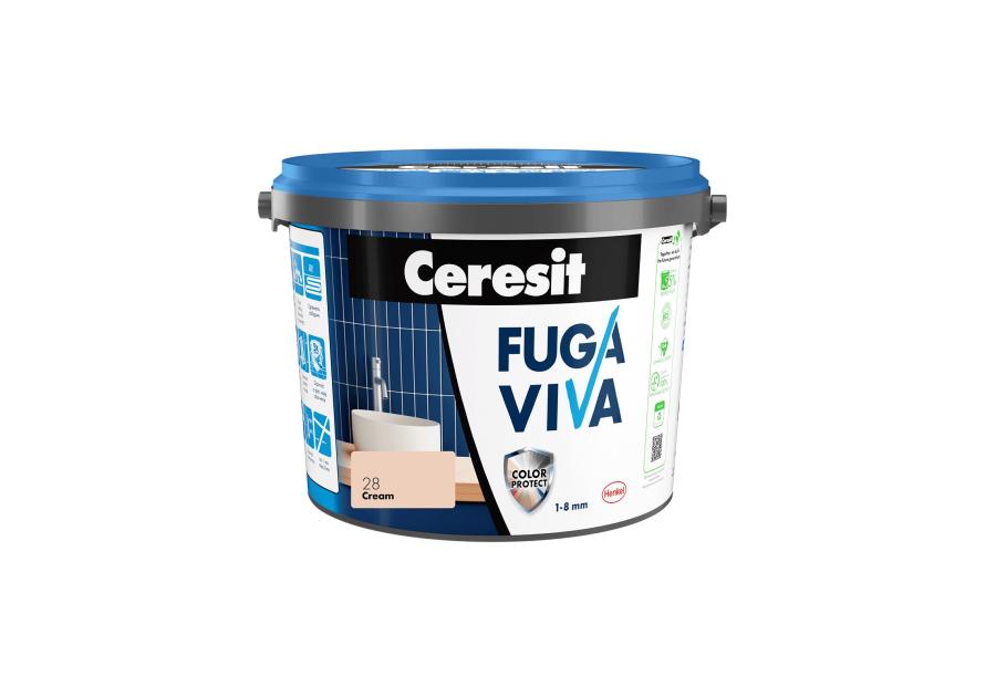 Zdjęcie: Fuga Viva elastyczna cementowa 1-8 mm cream 2 kg CERESIT