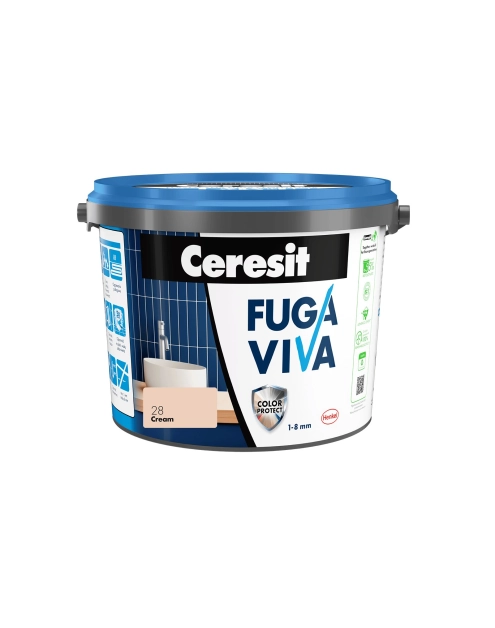 Zdjęcie: Fuga Viva elastyczna cementowa 1-8 mm cream 2 kg CERESIT