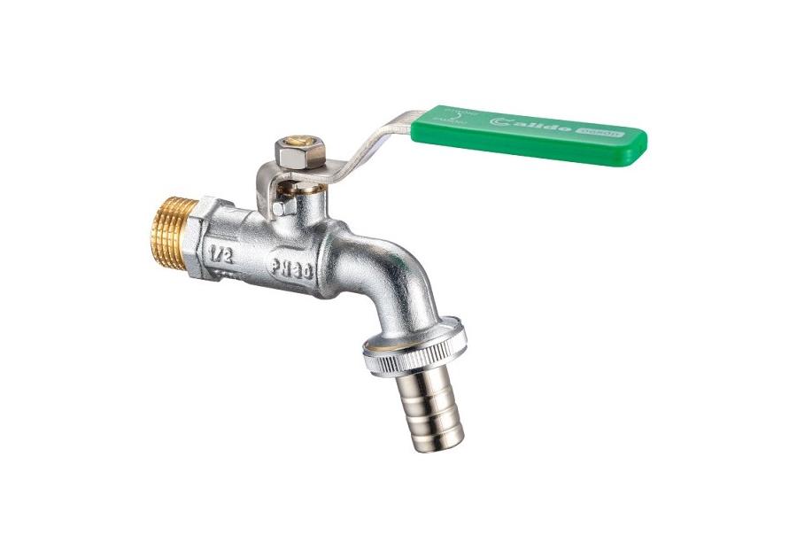 Zdjęcie: Zawór na zawieszce kulowy czerpalny 1/2"x3/4"x15 CALIDO