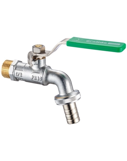 Zdjęcie: Zawór na zawieszce kulowy czerpalny 1/2"x3/4"x15 CALIDO