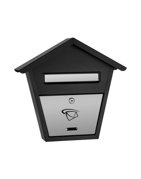 Zdjęcie: Skrzynka na listy Lux3 czarna, czoło nierdzewne METRO