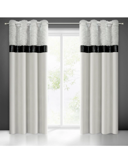 Zdjęcie: Zasłona gotowa Jasmin 140 x 250 cm srebrny EUROFIRANY