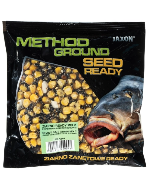 Zdjęcie: Ziarno method ground ready mix 2 kukurydza, orzechy, konopie 0,5 kg JAXON