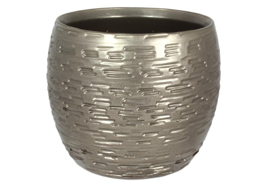Zdjęcie: Osłonka doniczkowa Kula struktura 664 - 13 cm mosiądz CERMAX