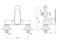Zdjęcie: Bateria wannowa Esla chrom INVENA