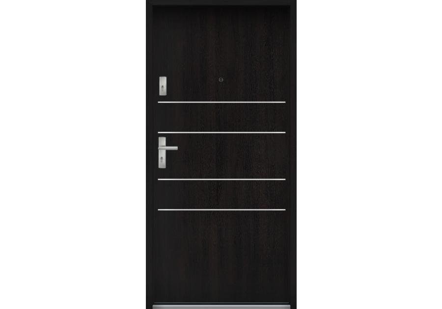 Zdjęcie: Drzwi wejściowe do mieszkań Bastion A-30 Heban 80 cm (NW) prawe ODR KR CENTER