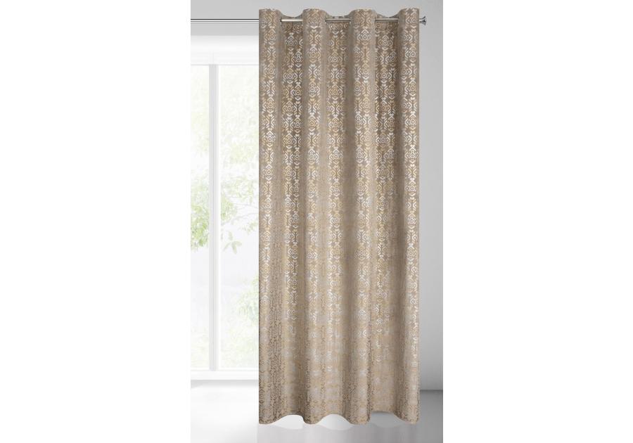 Zdjęcie: Zasłona gotowa Laura 140x250 cm beżowy EUROFIRANY