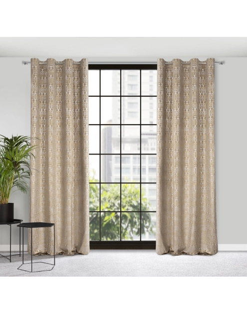 Zdjęcie: Zasłona gotowa Laura 140x250 cm beżowy EUROFIRANY