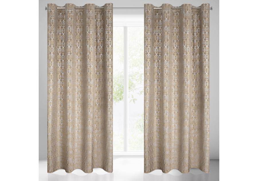 Zdjęcie: Zasłona gotowa Laura 140x250 cm beżowy EUROFIRANY