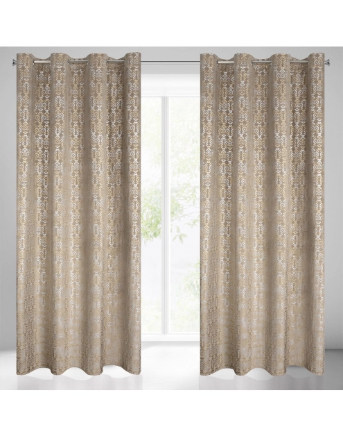 Zdjęcie: Zasłona gotowa Laura 140x250 cm beżowy EUROFIRANY