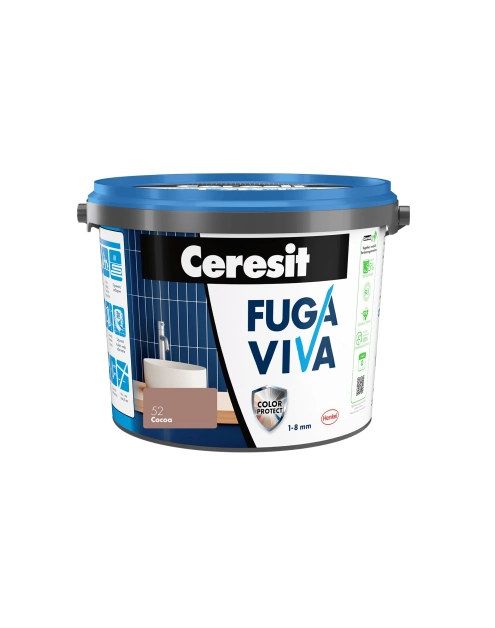 Zdjęcie: Fuga Viva elastyczna cementowa 1-8 mm cocoa 2 kg CERESIT