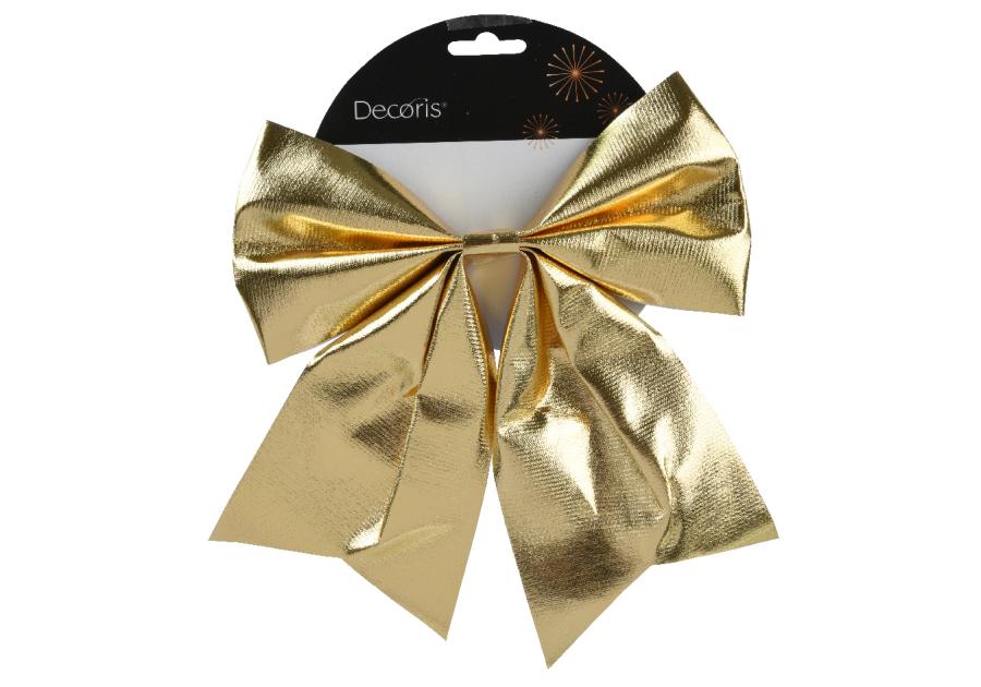 Zdjęcie: Kokarda poliestrowa 20x24x1 cm złota KAEMINGK