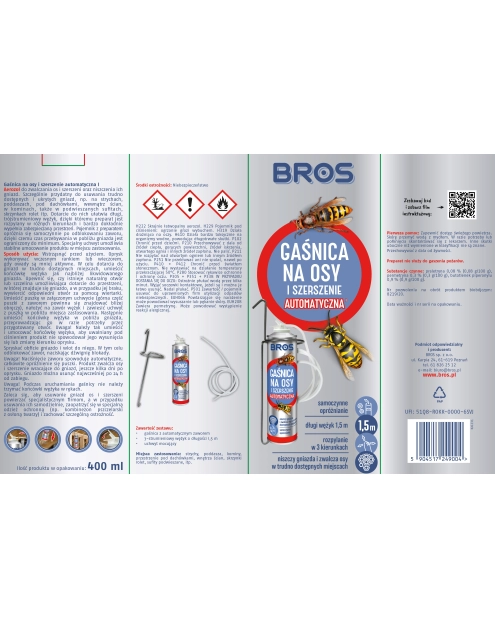 Zdjęcie: Gaśnica na osy i szerszenie 400 ml BROS