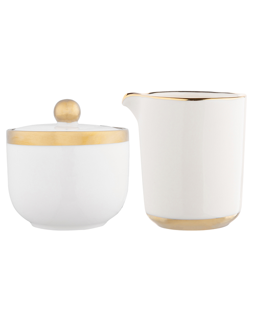 Zdjęcie: Zestaw cukiernica i mlecznik ze złotem kremowy Gold Dream ALTOMDESIGN