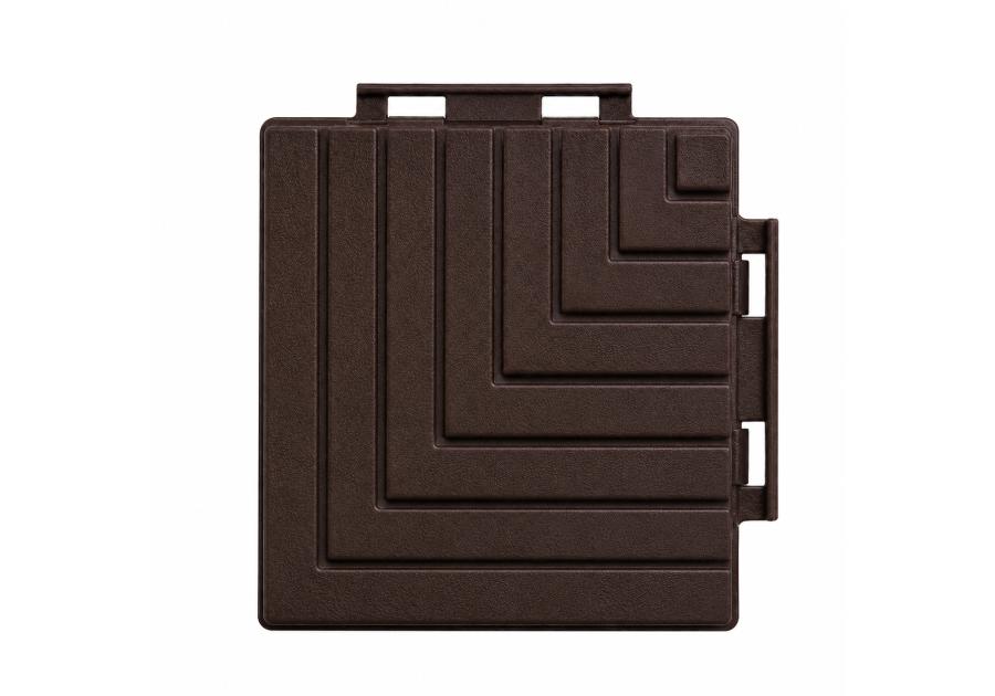 Zdjęcie: Narożnik tarasowy hebanowy brąz 8x8x8 cm OŁER