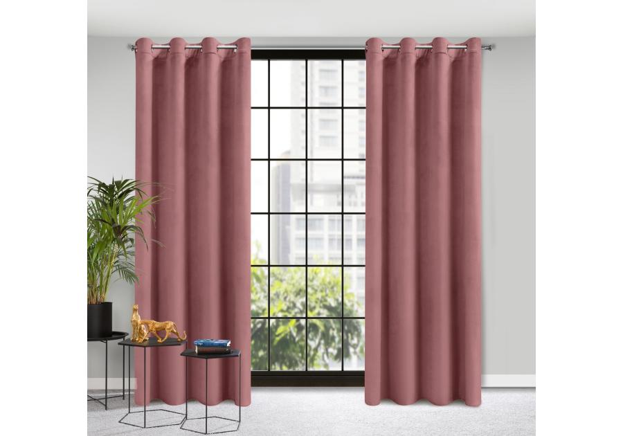 Zdjęcie: Zasłona gotowa Melanie 140x250 cm ciemnoróżowy EUROFIRANY