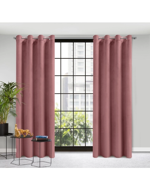 Zdjęcie: Zasłona gotowa Melanie 140x250 cm ciemnoróżowy EUROFIRANY